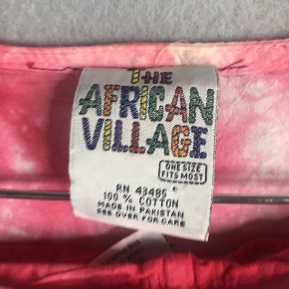 The African Village Frock Womens One Size Tie Dye Hippie Artsy Boho Set NEW - Picture 7 of 16
